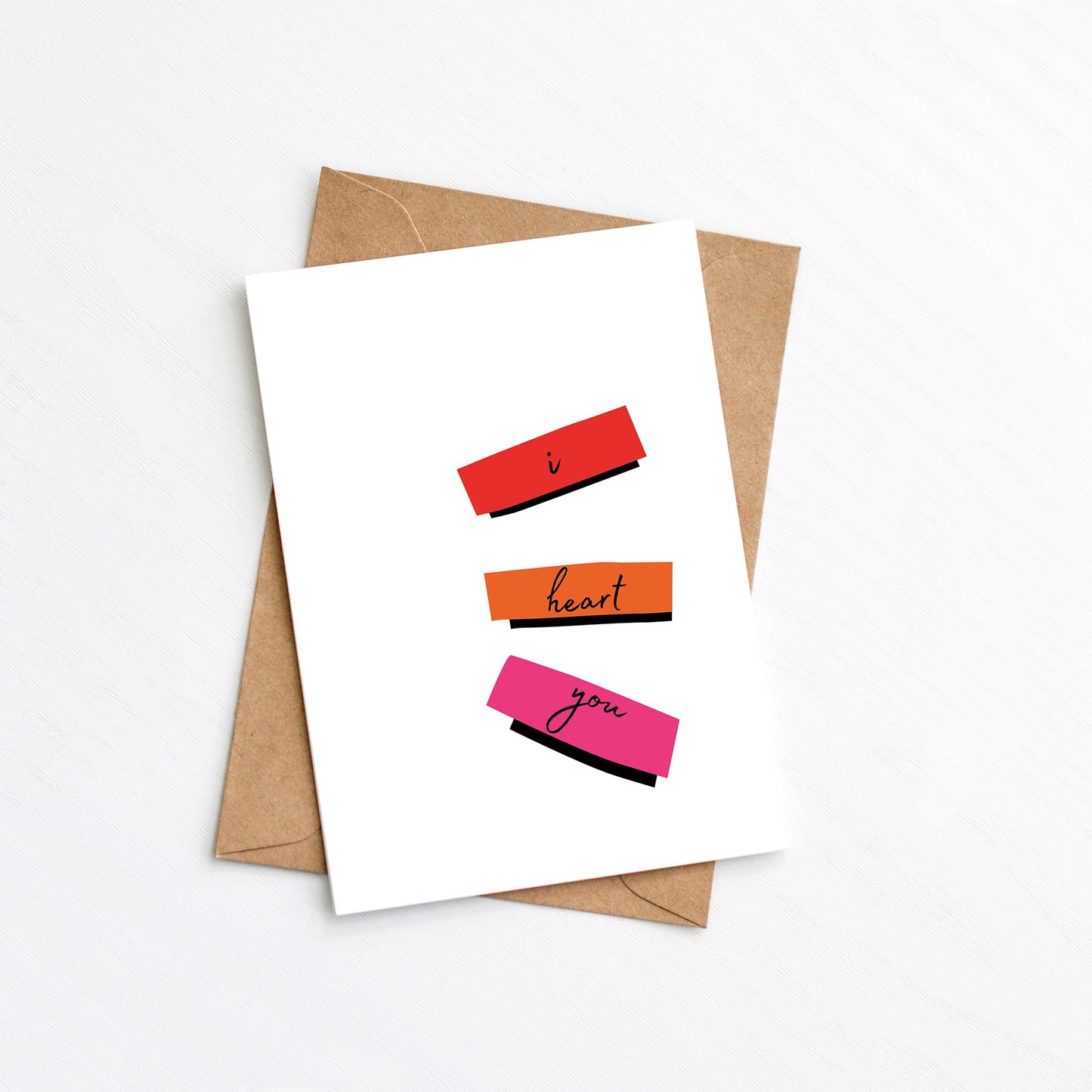 I Heart You Love Card by Greenwich Paper Studio