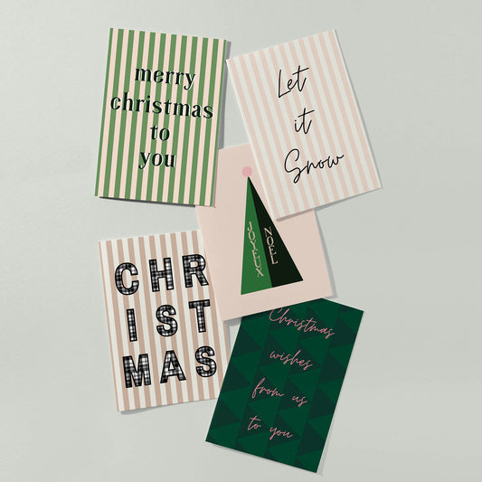 Stylish Christmas Card pack by Greenwich Paper Studio