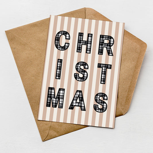 Christmas Tartan Christmas Card by Greenwich Paper Studio