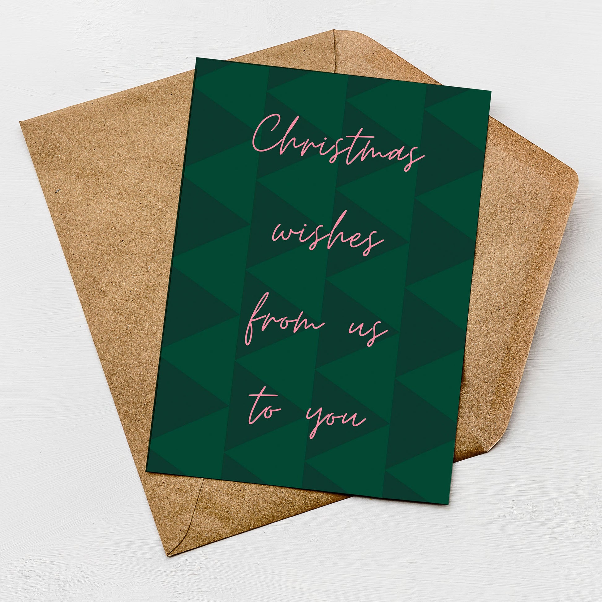 Christmas wishes from us to you Christmas Card by Greenwich Paper Studio