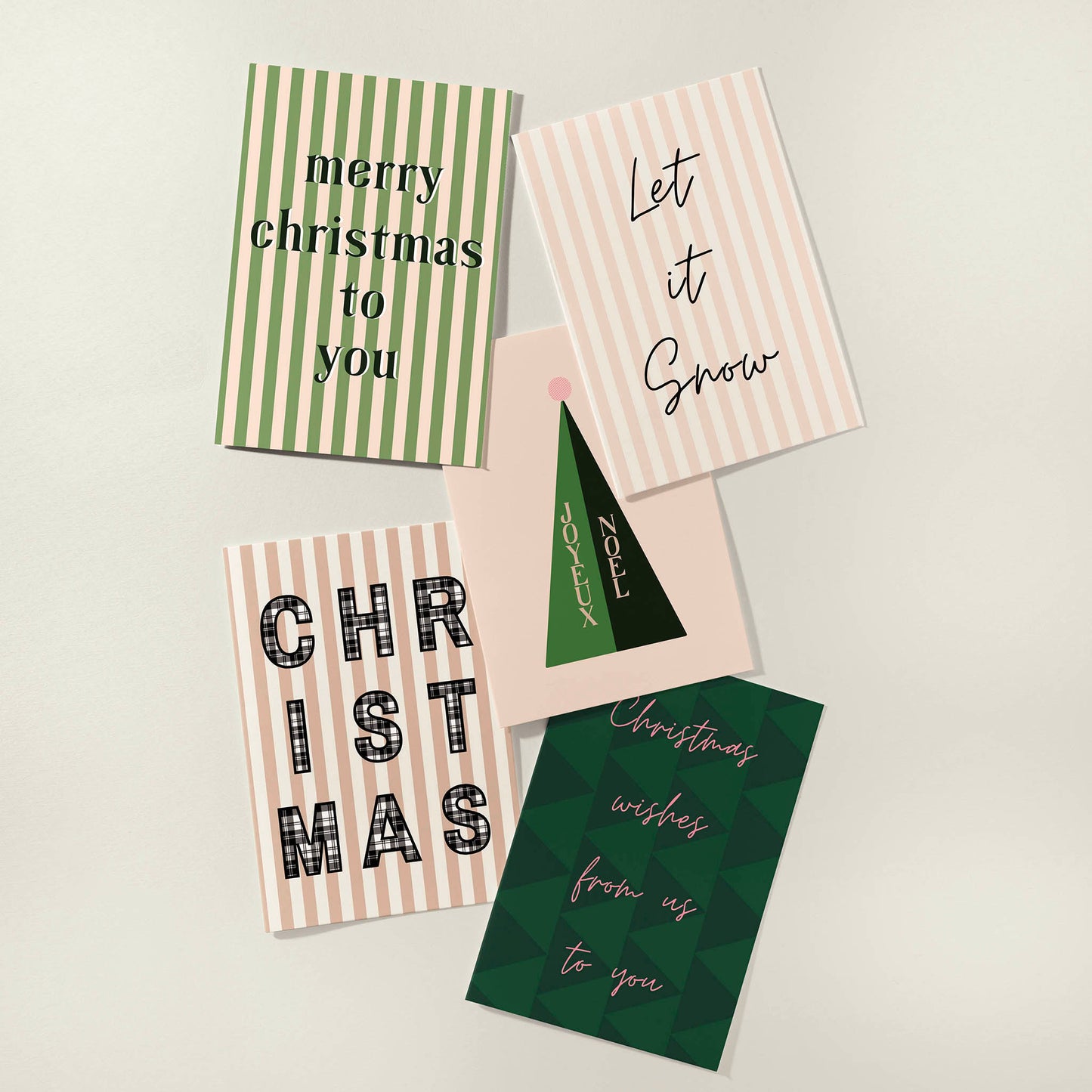 Modern Stylish Christmas Card Collection by Greenwich Paper Studio