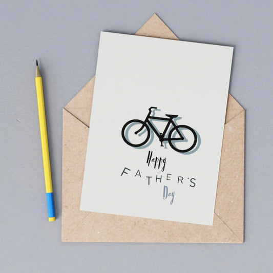 Cycling Father's Day Card, part of the modern Father's Day Collection by Greenwich Paper Studio