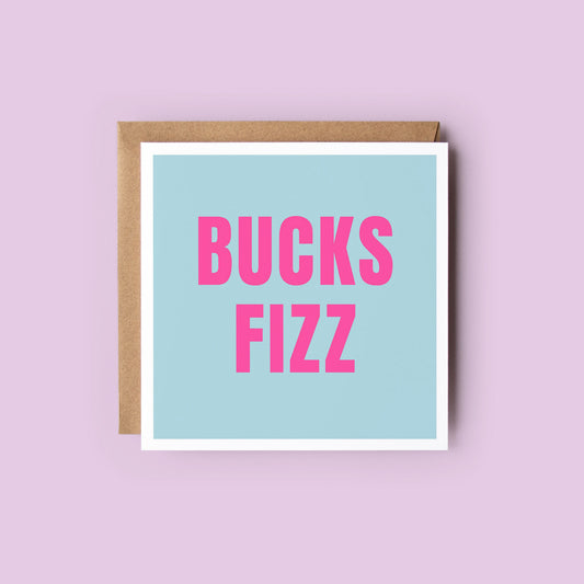 Bucks Fizz Christmas Card from the modern Christmas Card Collection by Greenwich Paper Studio