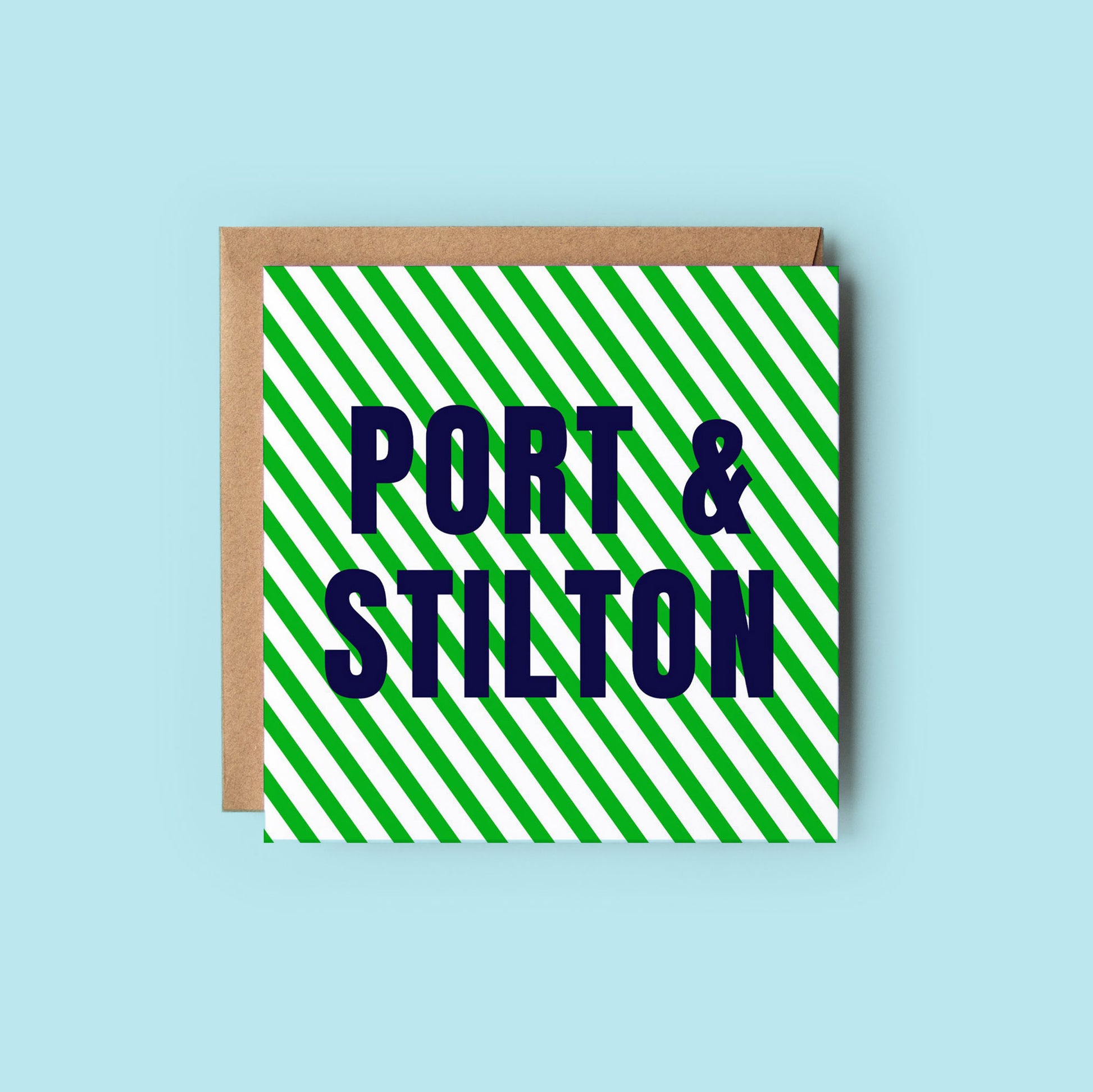 Port and Stilton Christmas Card from the modern Christmas Card Collection by Greenwich Paper Studio