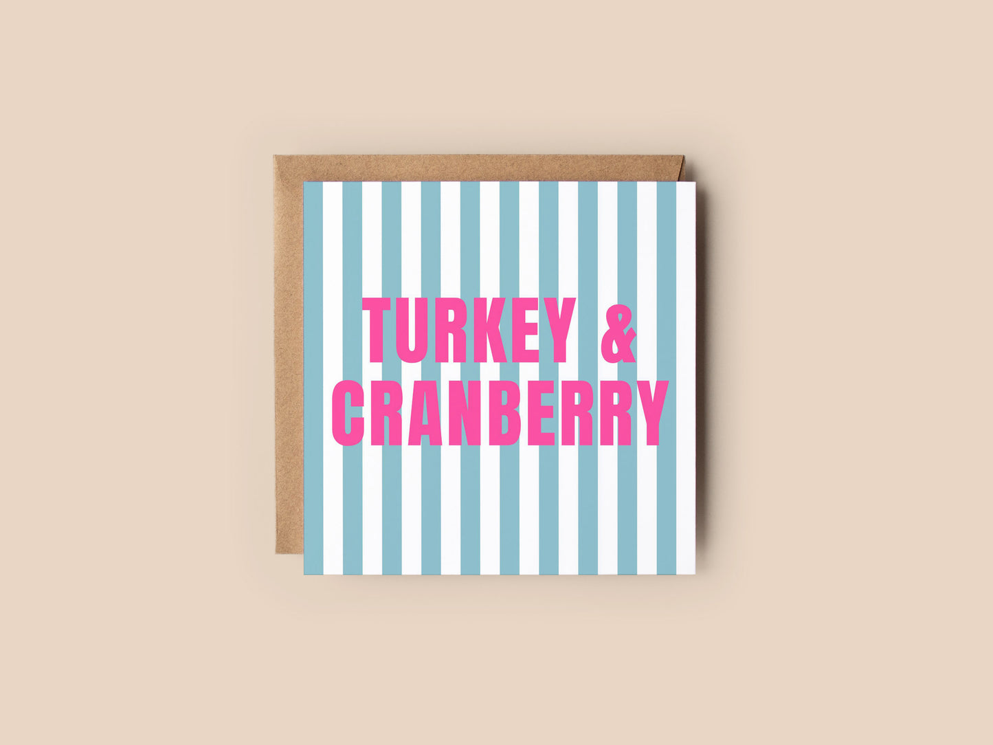 Modern Neon Christmas Card Set – Christmas Food Themed Cards (6 Pack)