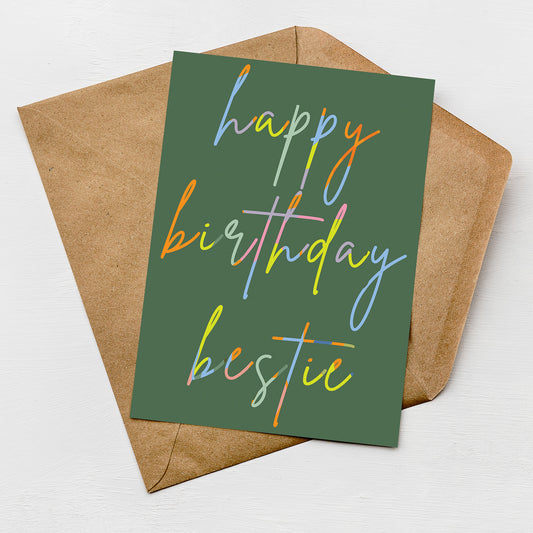 Happy Birthday Bestie | Birthday Card