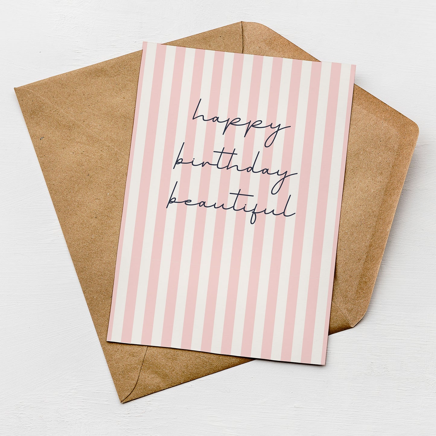 Happy Birthday Beautiful- Birthday Card by Greenwich Paper Studio