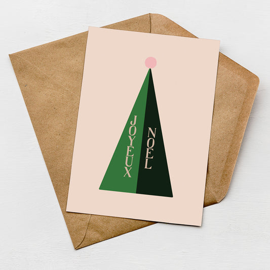 Joyeux Noel Christmas Card by Greenwich Paper Studio