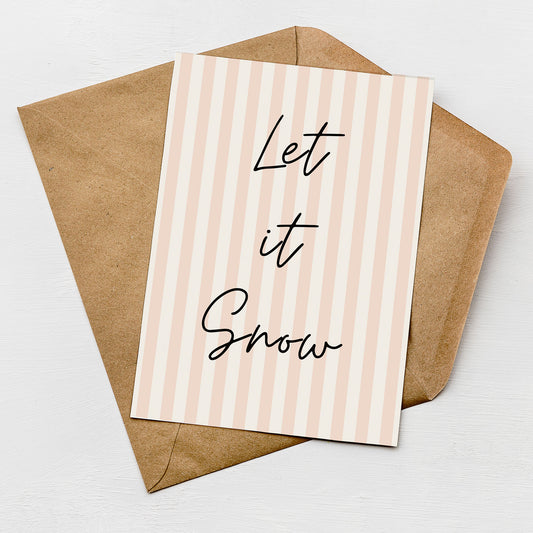 Let It Snow Christmas Card by Greenwich Paper Studio