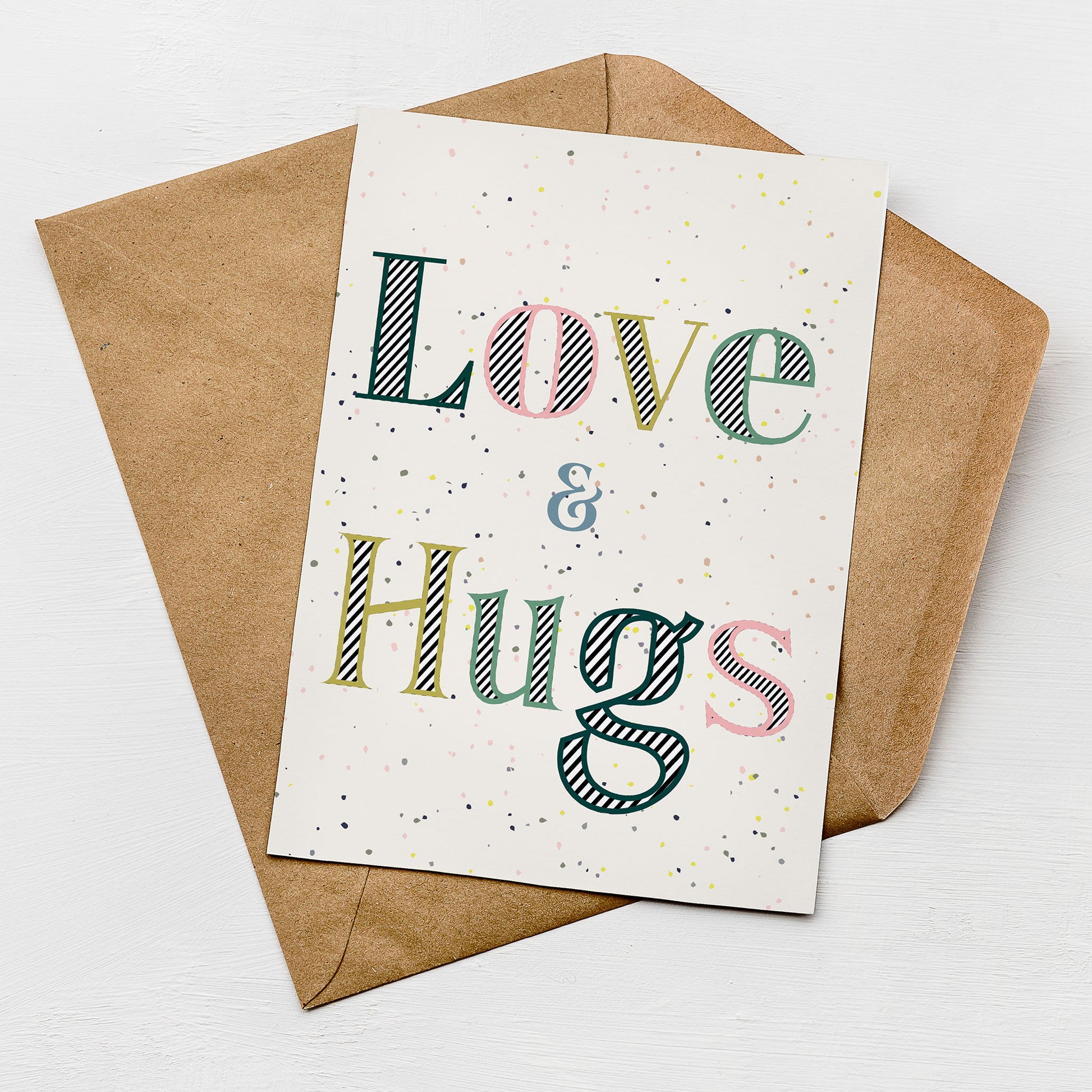 Love and hugs greeting card by Greenwich Paper Studio