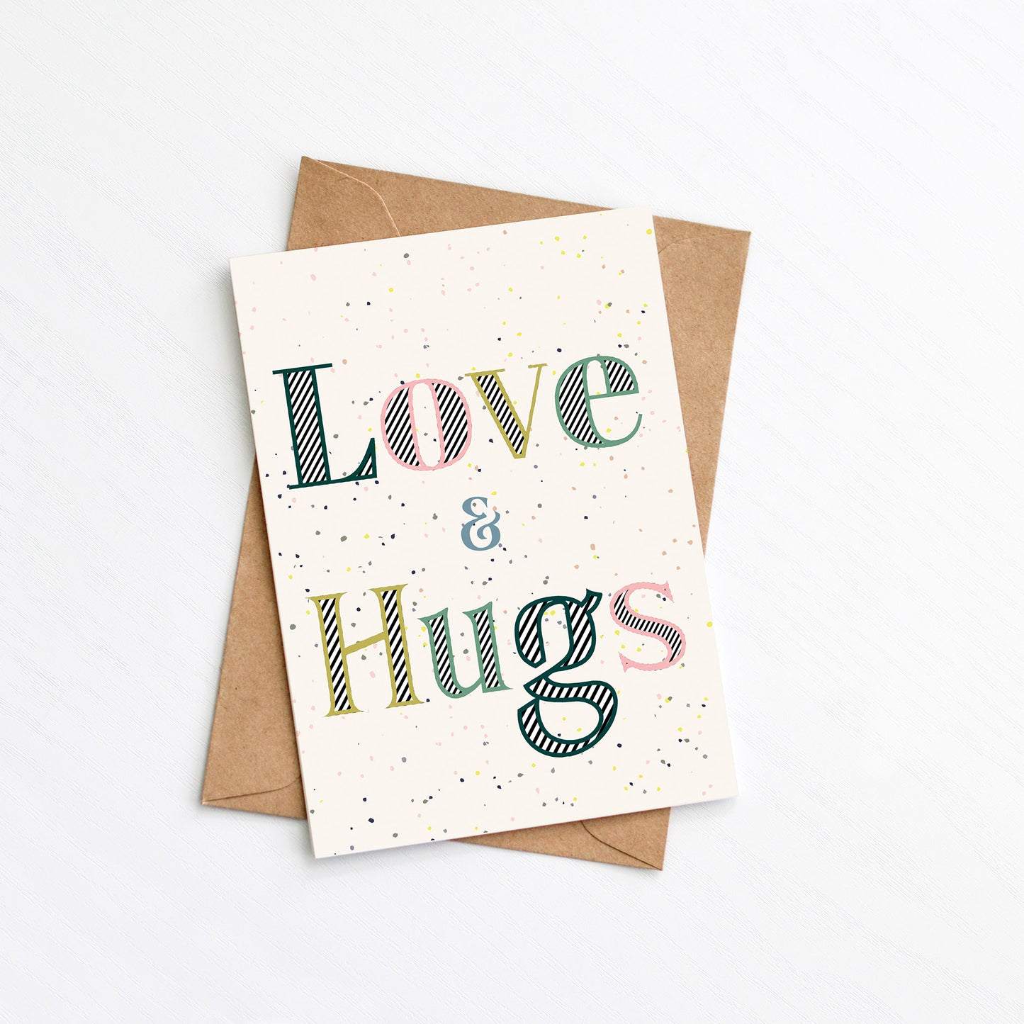 Love and hugs greeting card by Greenwich Paper Studio