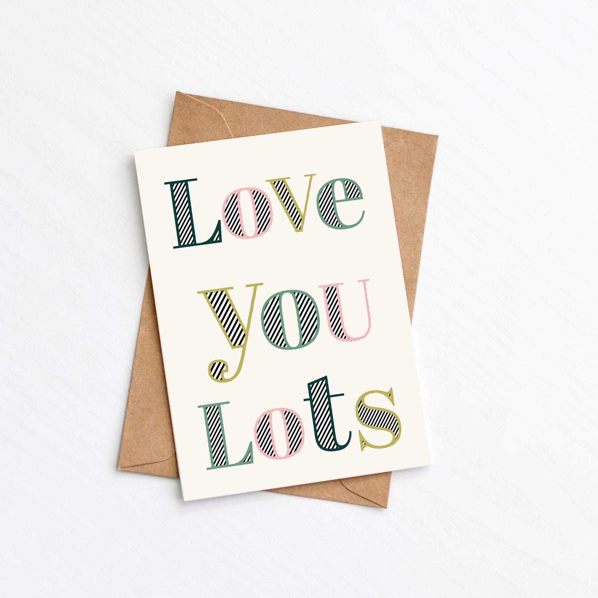 Love You Lots Card by Greenwich Paper Studio