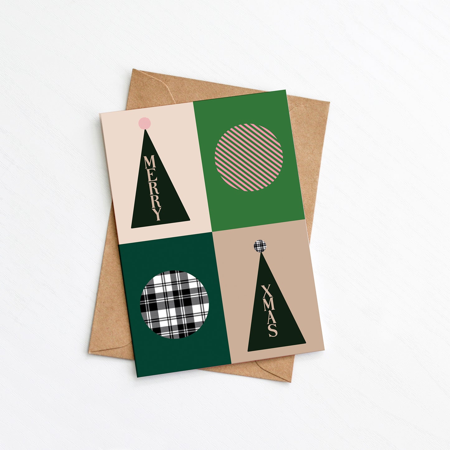 Merry Xmas Grid Card by Greenwich Paper Studio