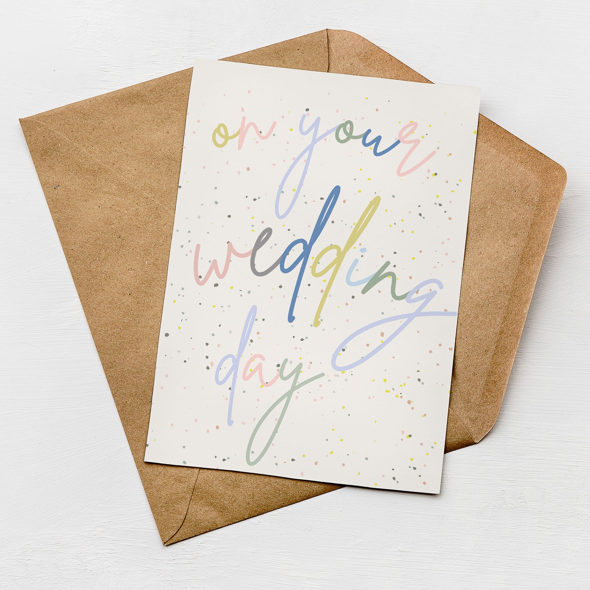 Speckled On Your Wedding Day- Wedding Card by Greenwich Paper Studio