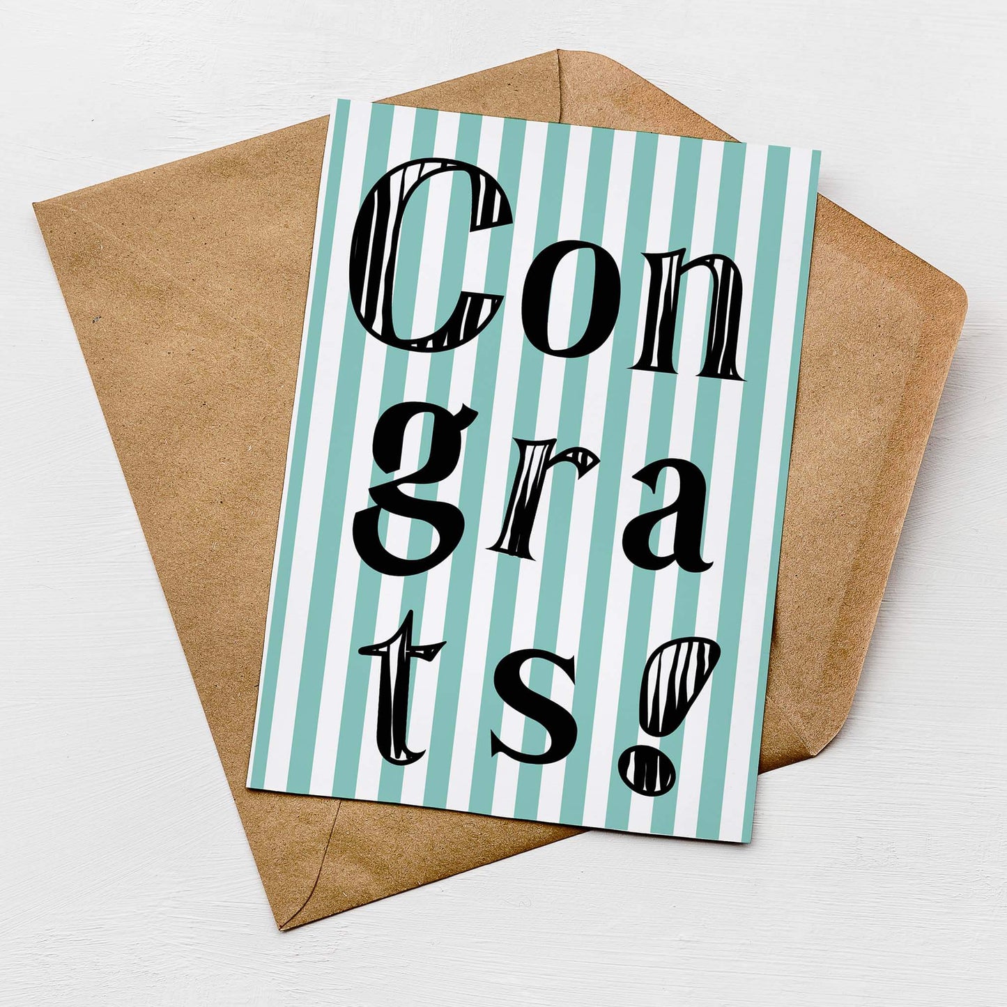 Striped Congrats Card