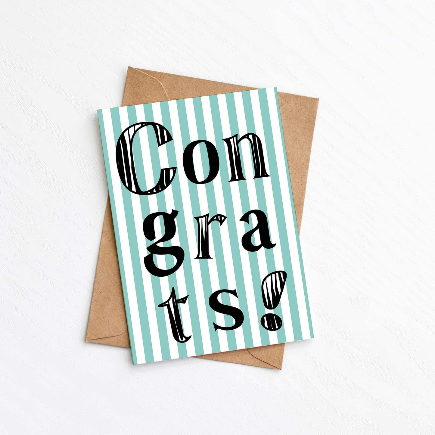 Striped Congrats Card