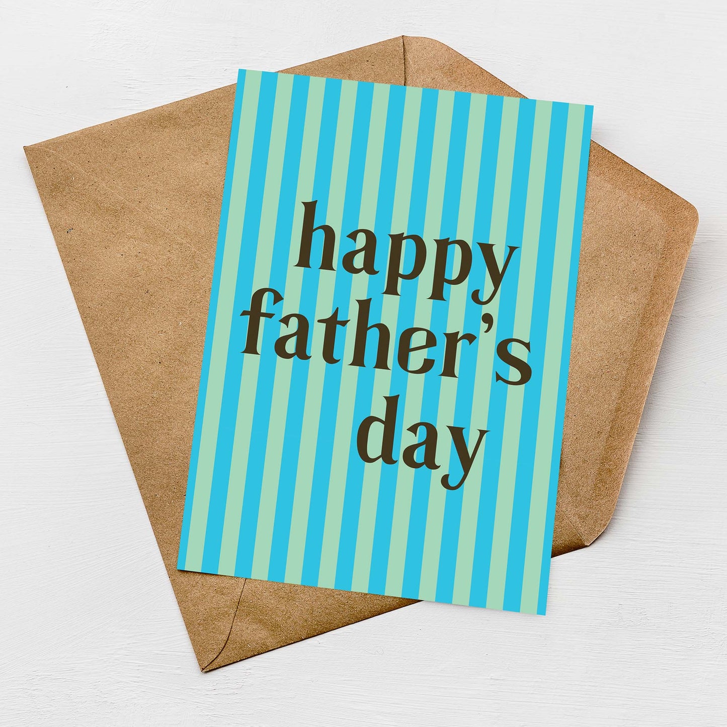 Striped Happy Father's Day Card