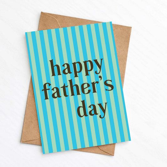 Striped Happy Father's Day Card