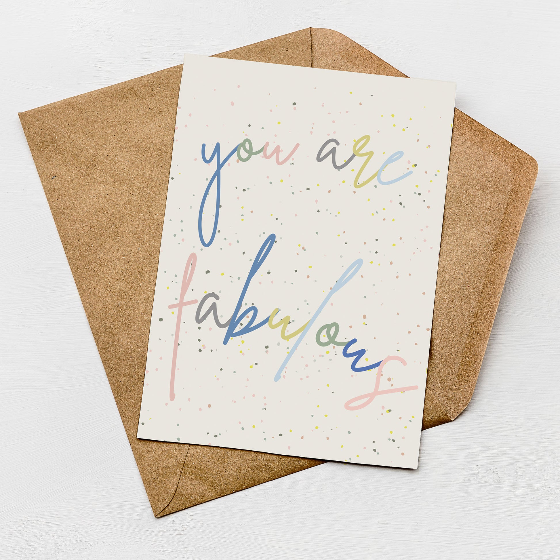 You Are Fabulous- Modern Greeting Card by Greenwich Paper Studio