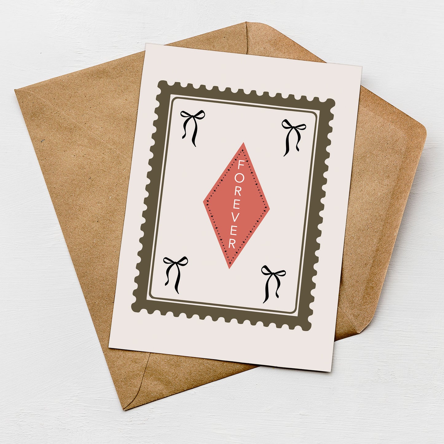 Forever love valentines card by Greenwich Paper Studio