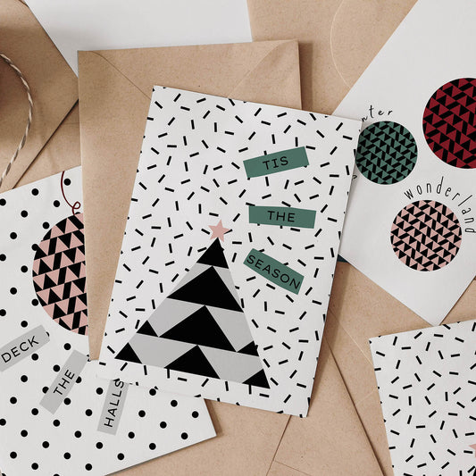 Modern Christmas Card Set which is part of the Modern Christmas collection by Greenwich Paper Studio