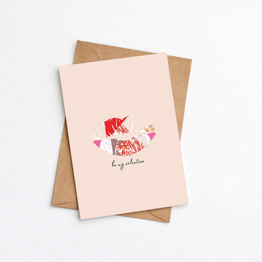 The Be My Valentine Card from the Love and Friendship Collection by Greenwich Paper Studio