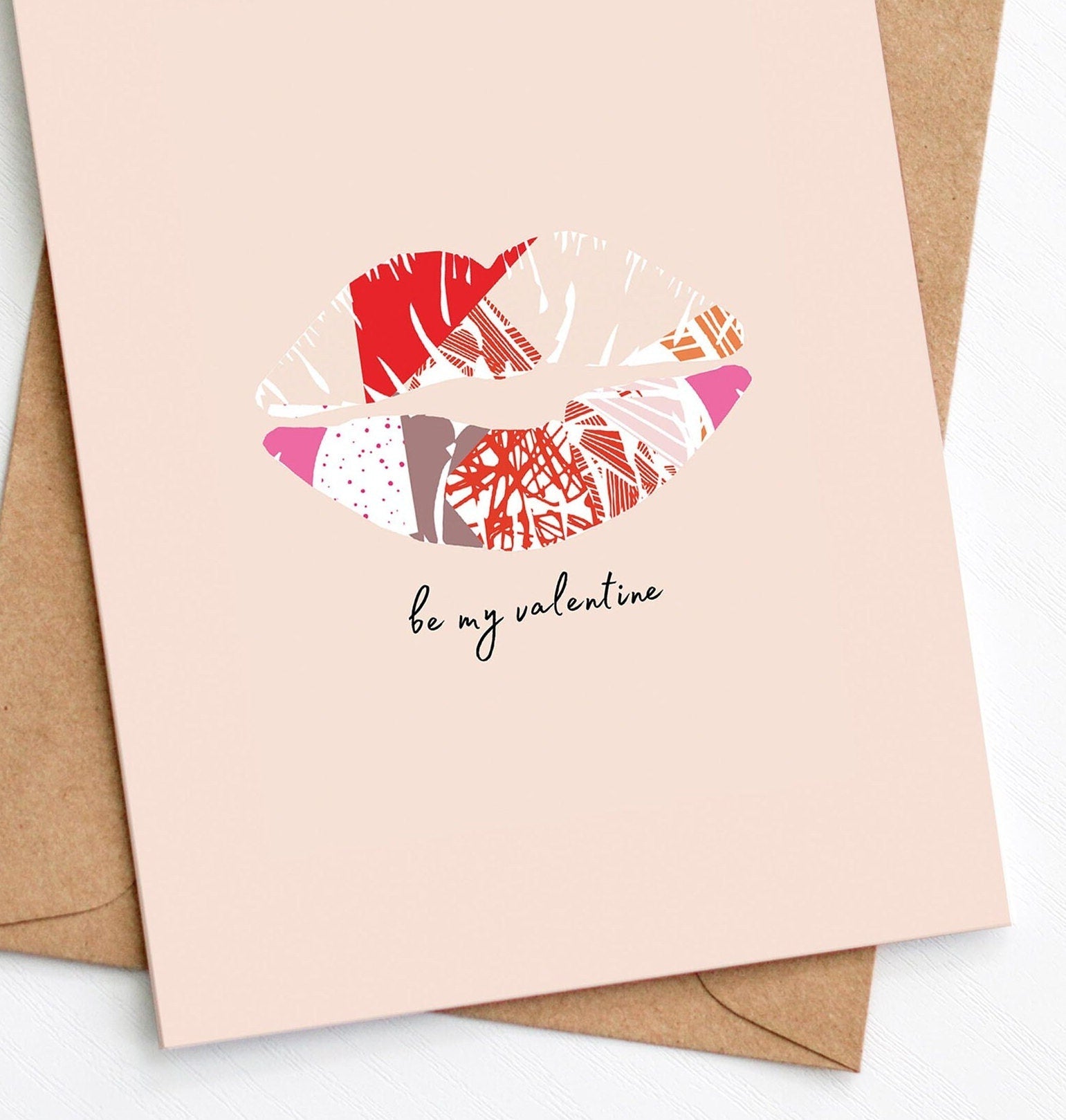 The Be My Valentine Card from the Love and Friendship Collection by Greenwich Paper Studio