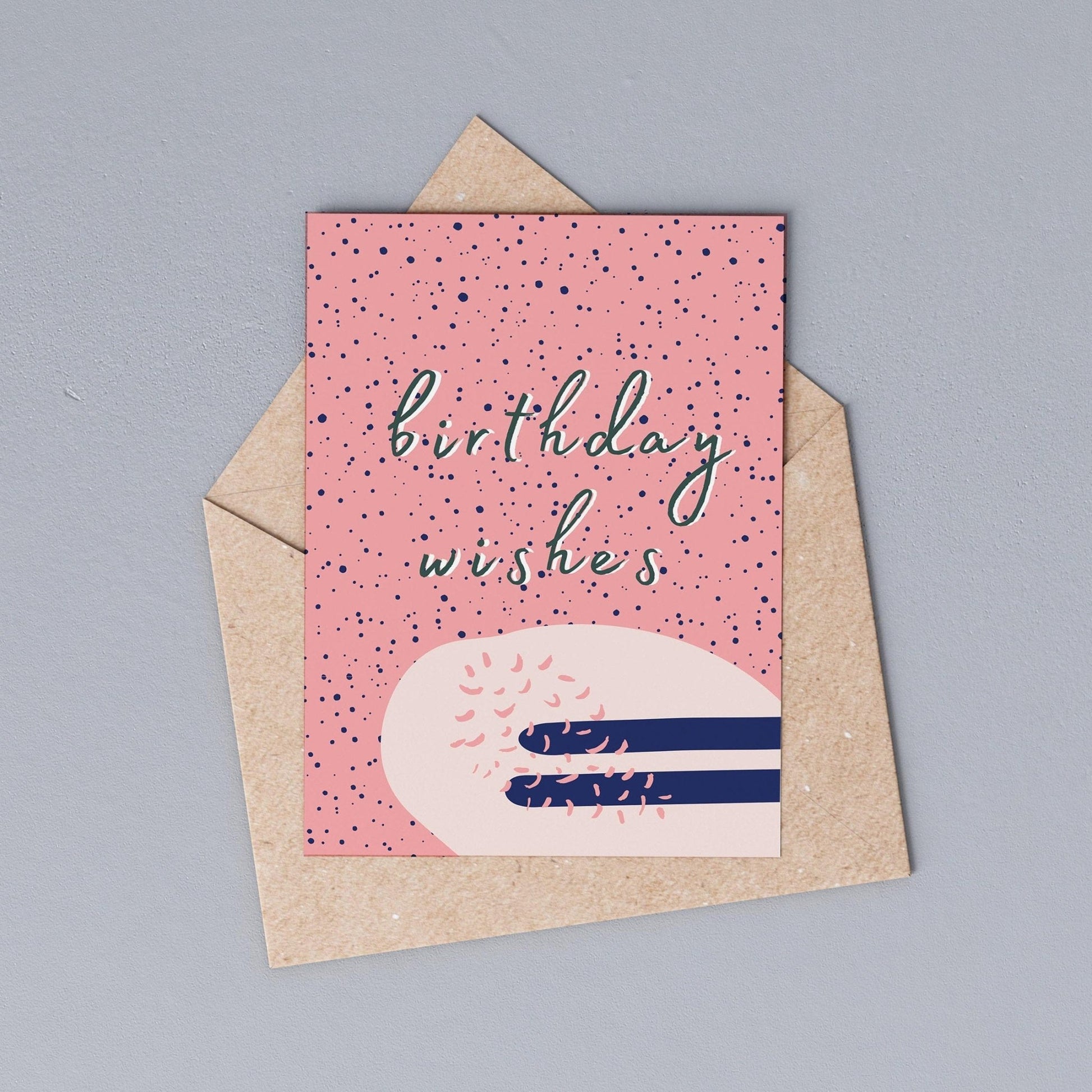 Birthday Wishes Card from the Modern Birthday Card Collection by Greenwich Paper Studio