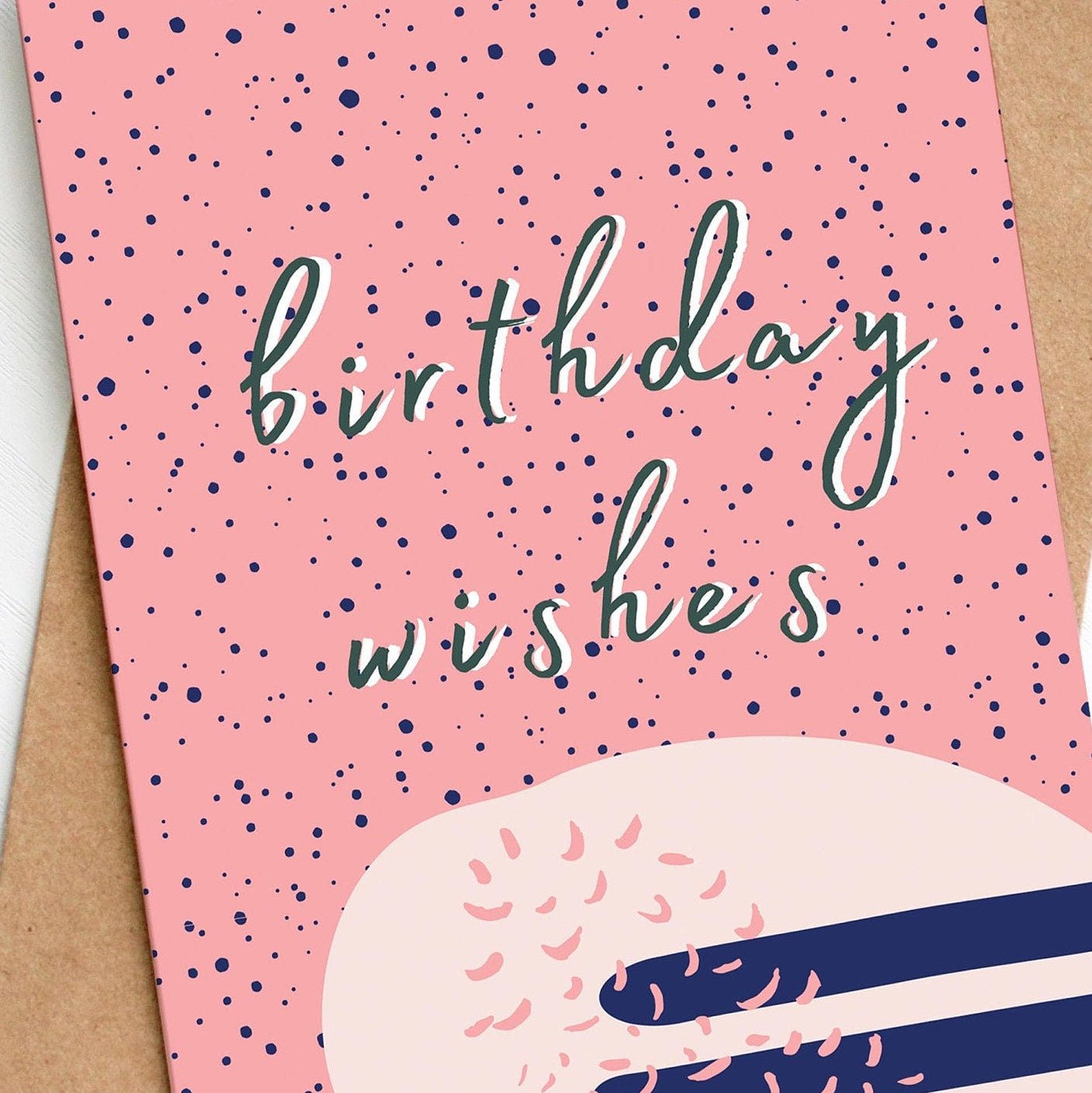 Birthday Wishes Card from the Modern Birthday Card Collection by Greenwich Paper Studio