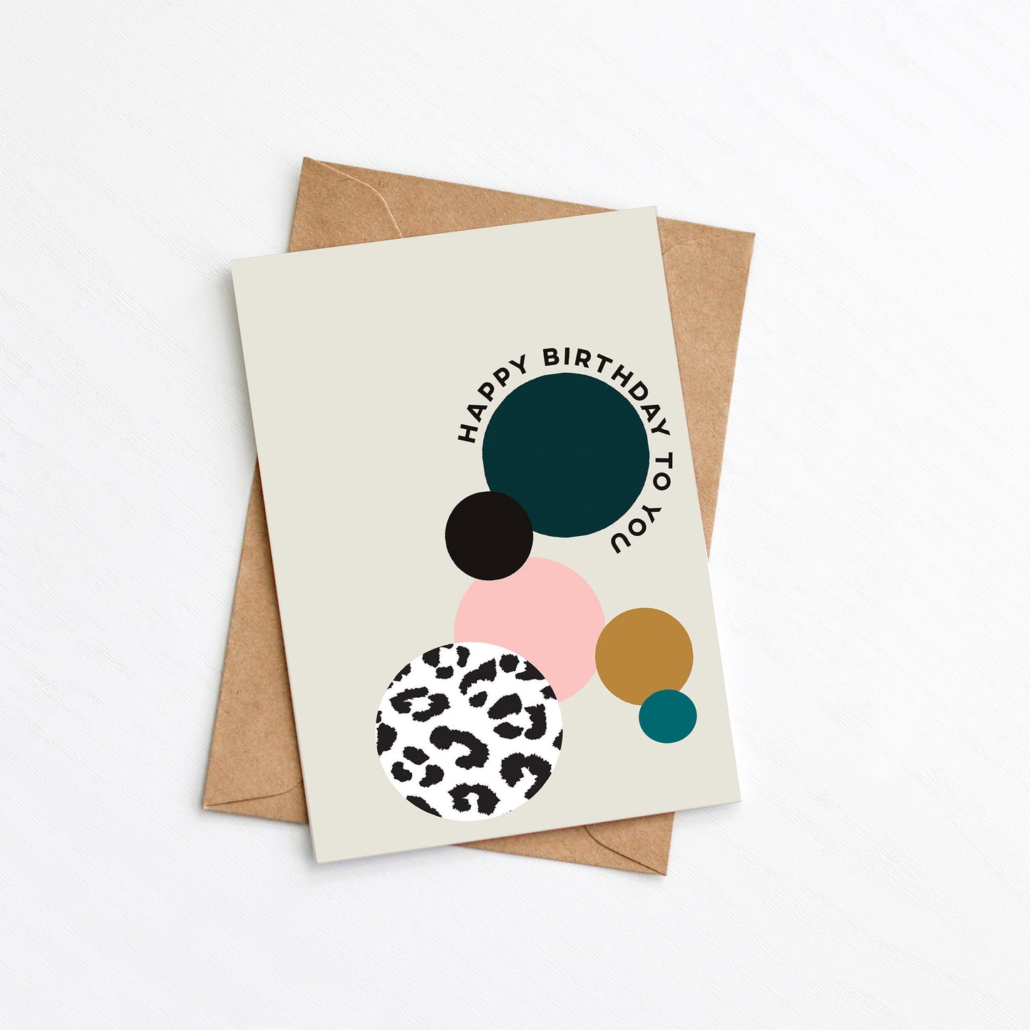 Circle Print Birthday Card from the modern birthday card collection by Greenwich Paper Studio