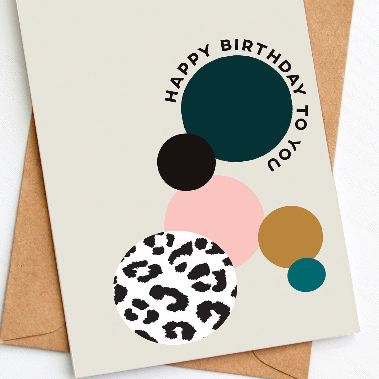 Circle Print Birthday Card from the modern birthday card collection by Greenwich Paper Studio