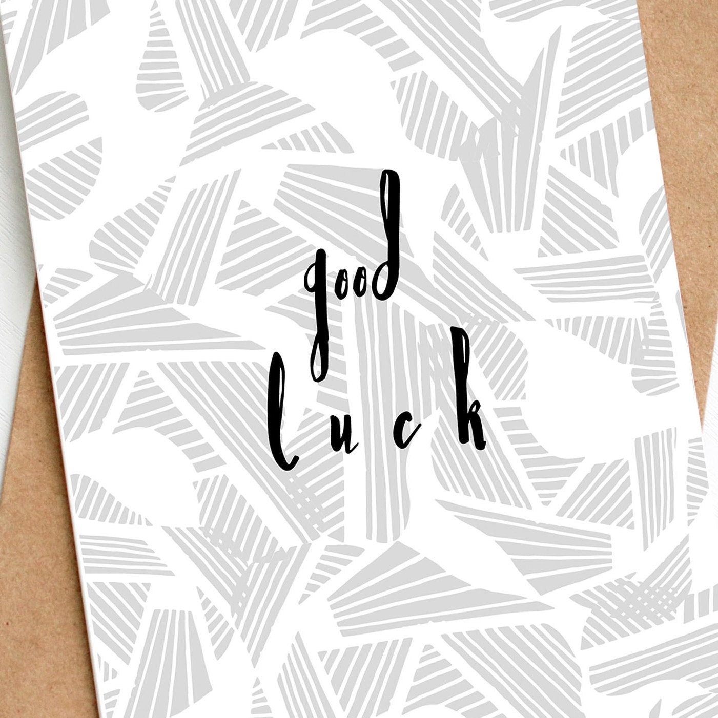 Good Luck Card from the modern greeting card collection by Greenwich Paper Studio