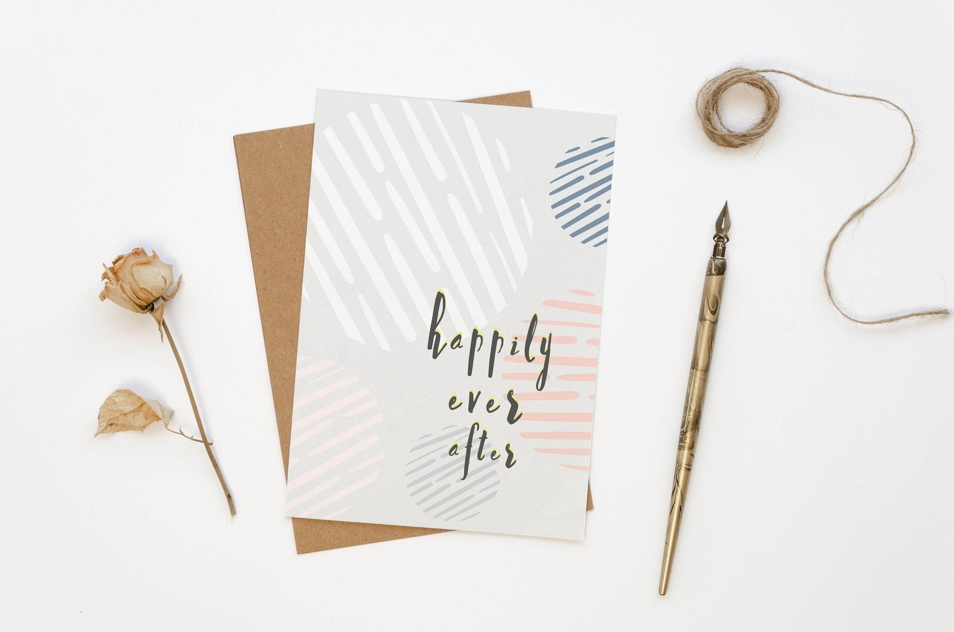 Happily Ever After Card from the Wedding, Anniversary and Engagement collection by Greenwich Paper Studio