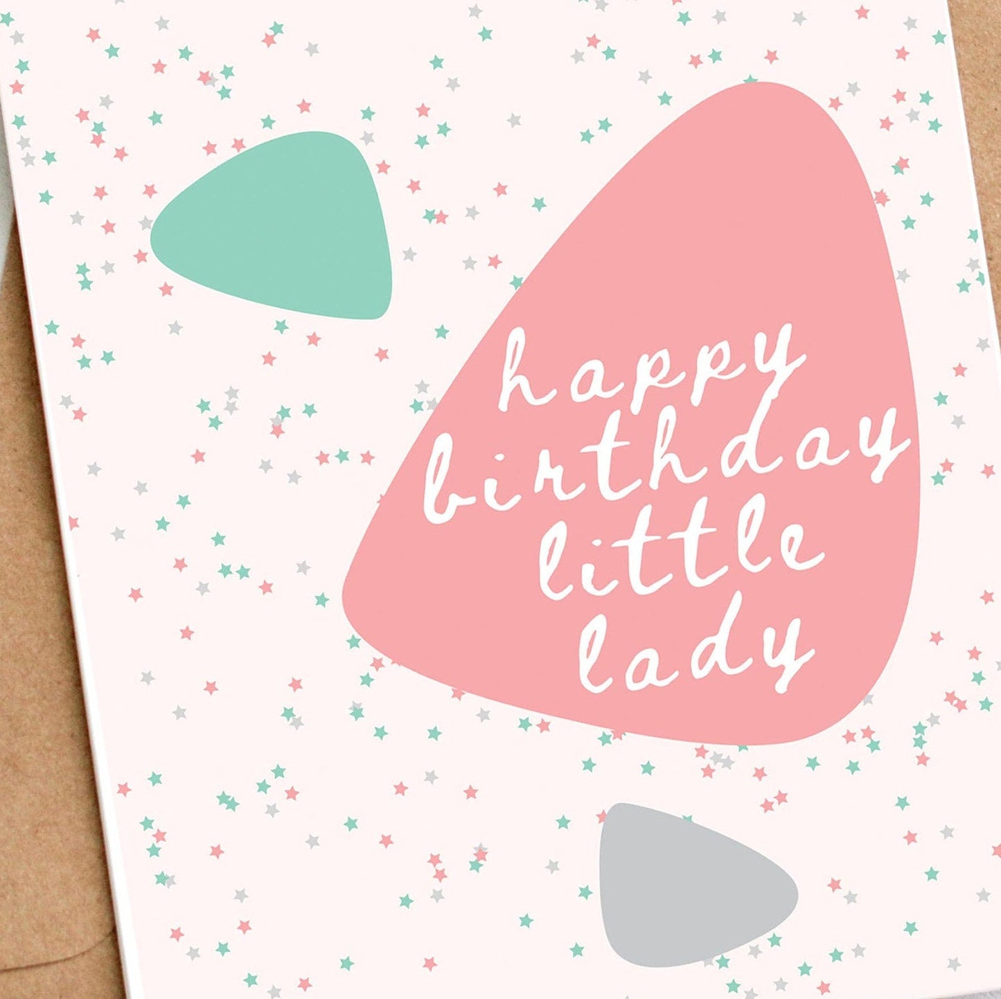 Happy Birthday Little Lady Card from the Children's birthday card collection by Greenwich Paper Studio