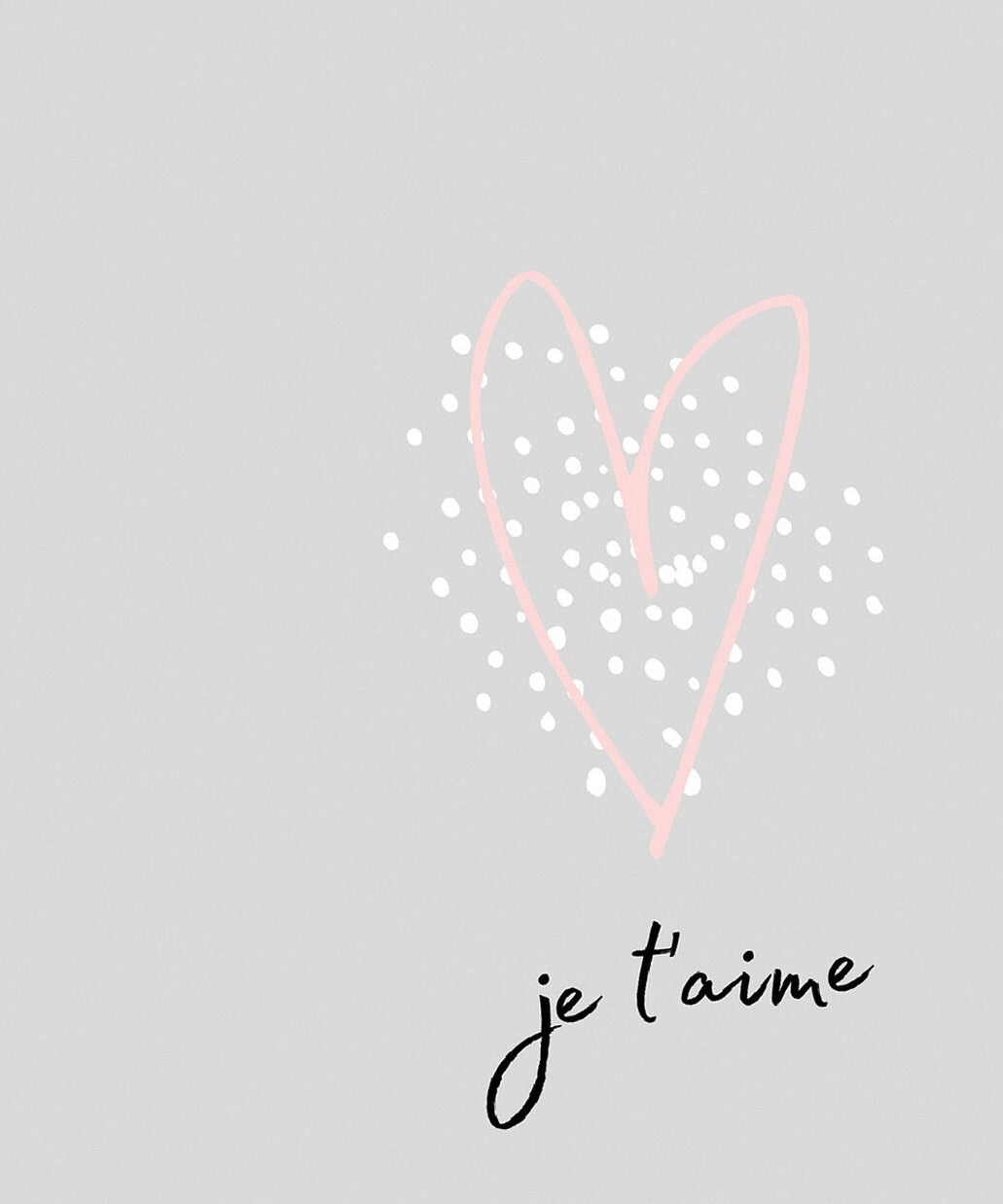 Je T'aime Modern Love Card by Greenwich Paper Studio