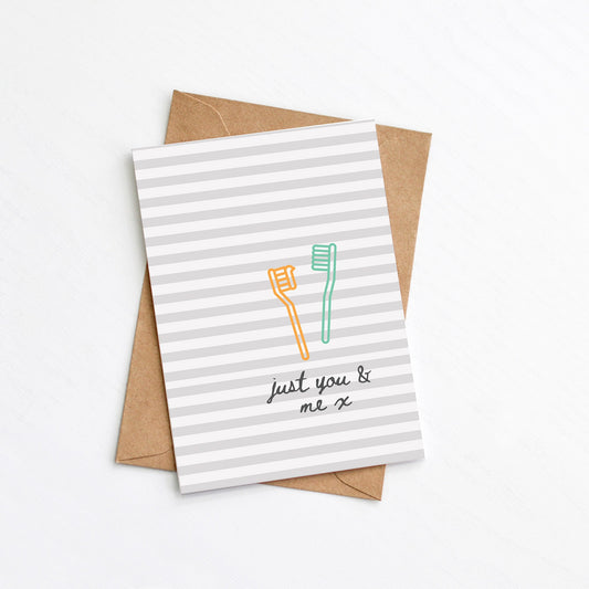 Just You & Me Card from the Love and Friendship collection by Greenwich Paper Studio