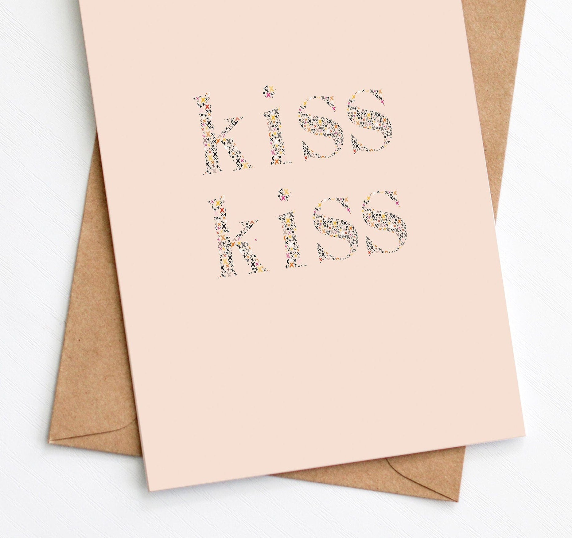 Kiss Kiss Card from the Love Card Collection by Greenwich Paper Studio