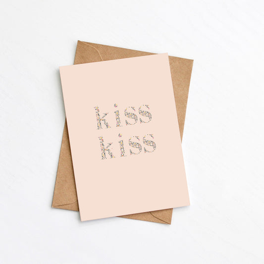 Kiss Kiss Card from the Love Card Collection by Greenwich Paper Studio