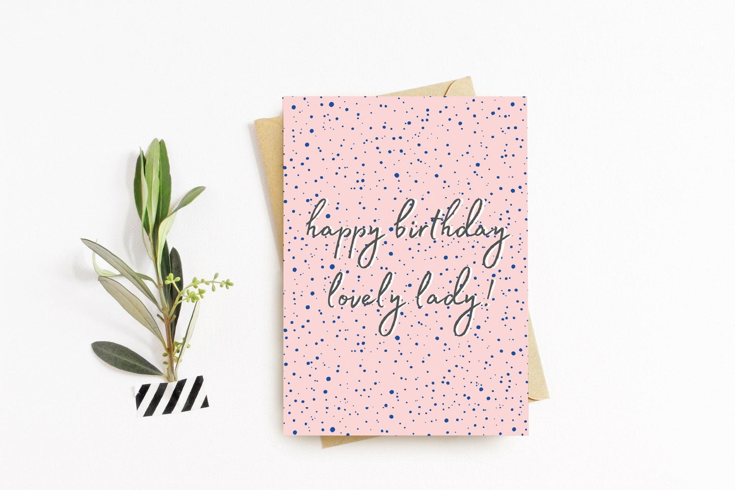 Lovely Lady Birthday Card from the Modern Birthday Card Collection by Greenwich Paper Studio