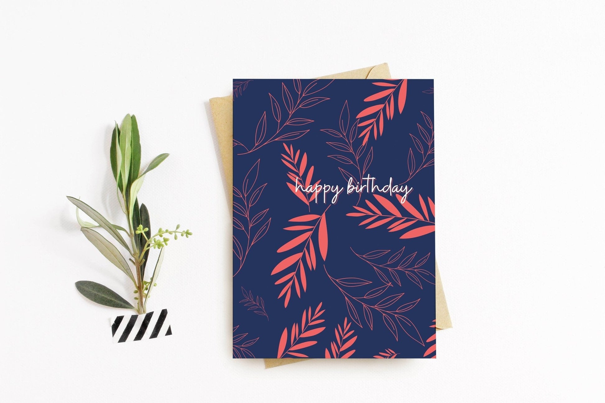 The Modern Botanical Birthday Card from the birthday card collection by Greenwich Paper Studio