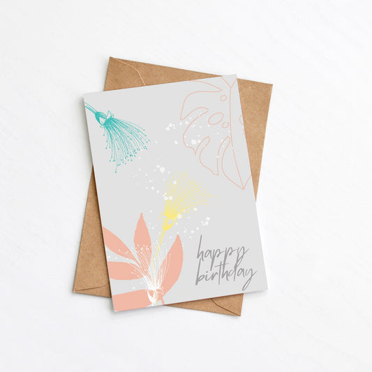 Modern Floral Birthday Card from the birthday card collection by Greenwich Paper Studio