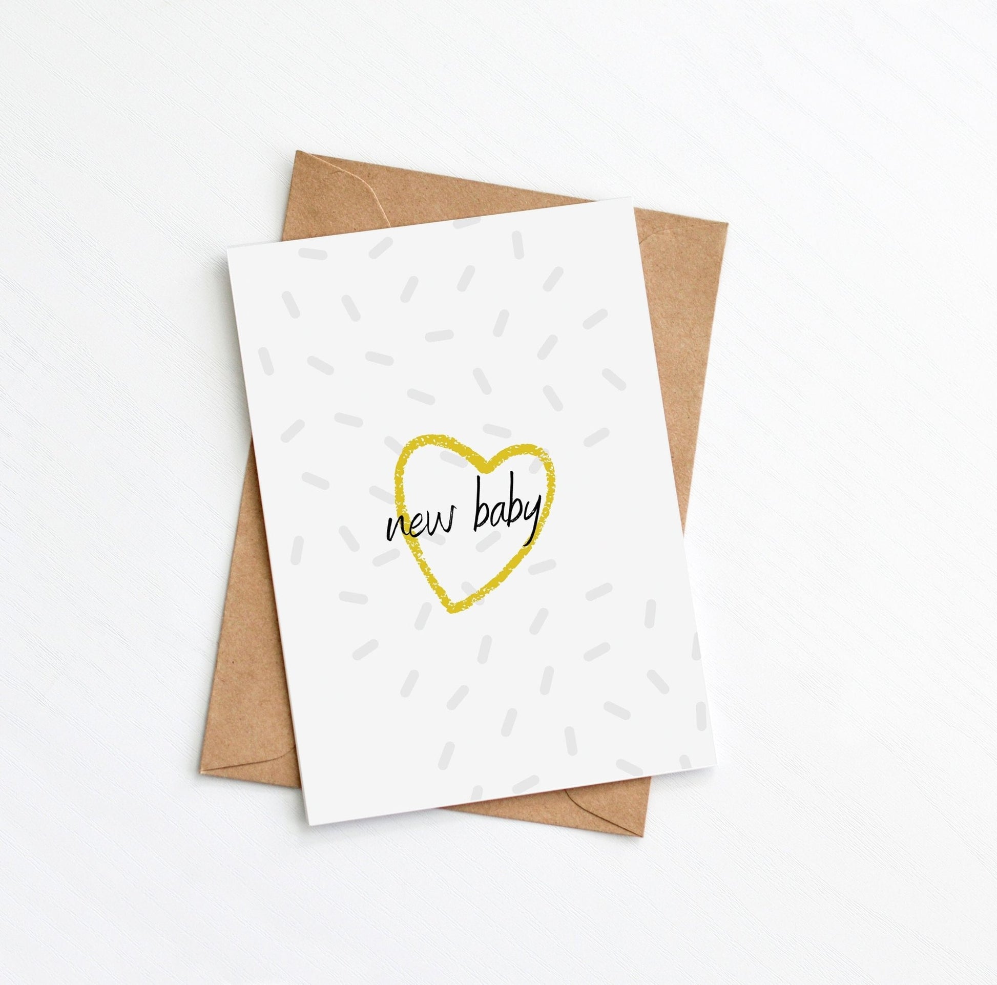 New Baby Card from the modern baby card collection by Greenwich Paper Studio