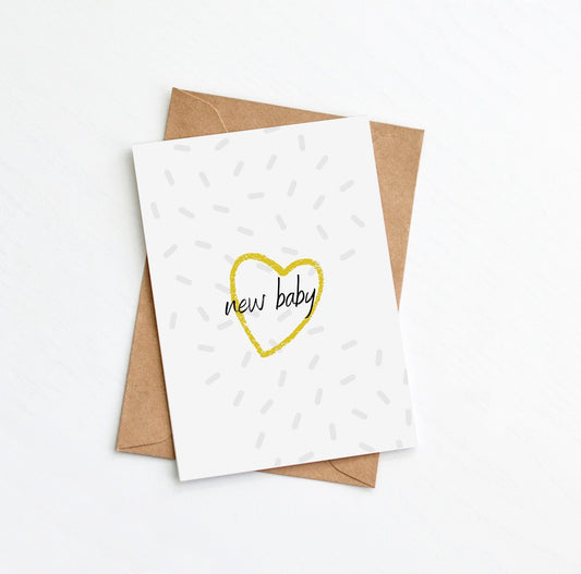 New Baby Card from the modern baby card collection by Greenwich Paper Studio