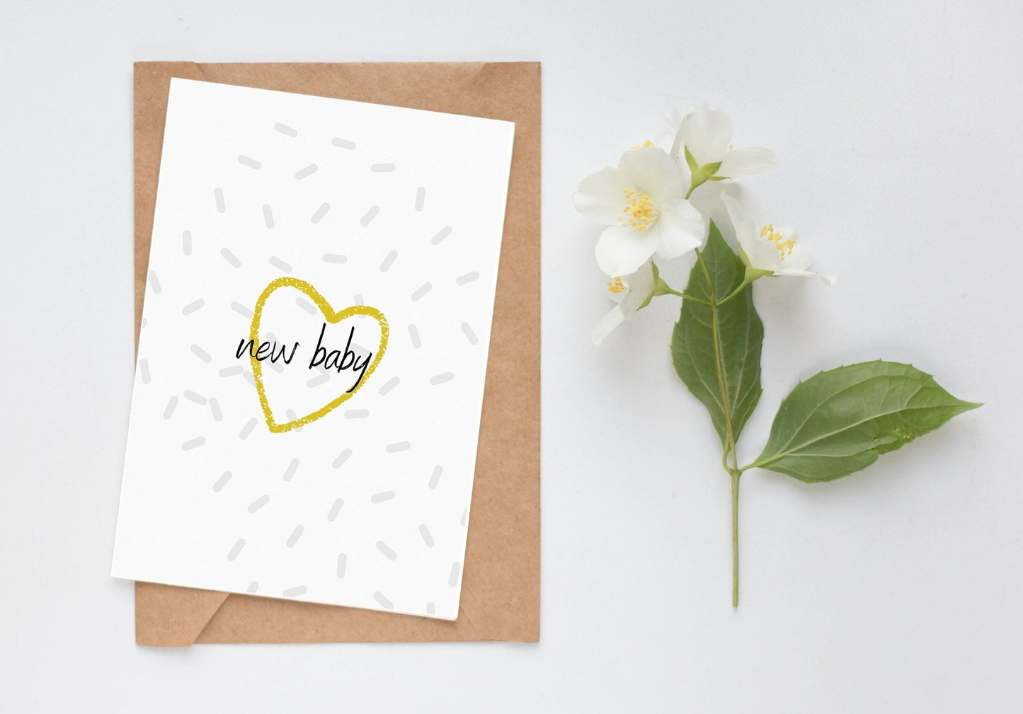 New Baby Card from the modern baby card collection by Greenwich Paper Studio