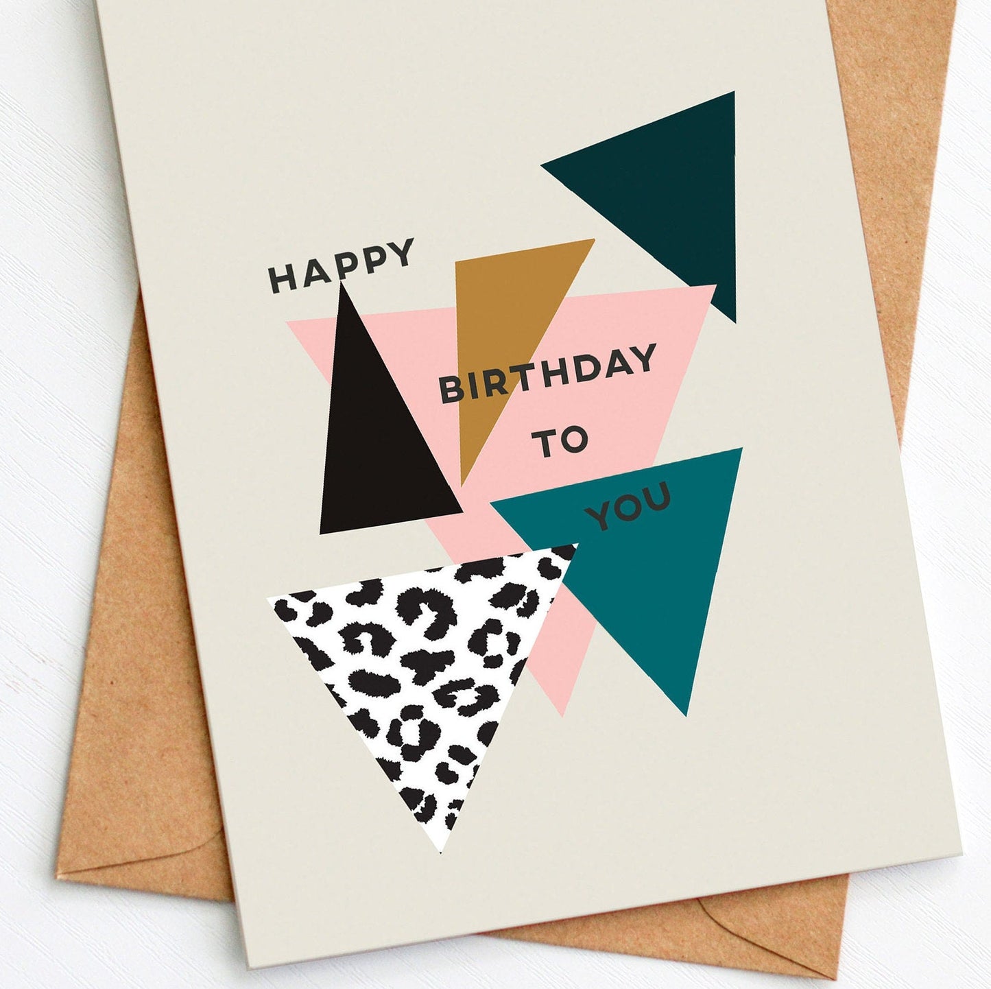 Triangle Print Birthday Card from the Modern Birthday Card Collection by Greenwich Paper Studio