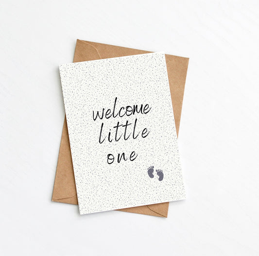 Welcome Little One Card from the New Baby Collection by Greenwich Paper Studio