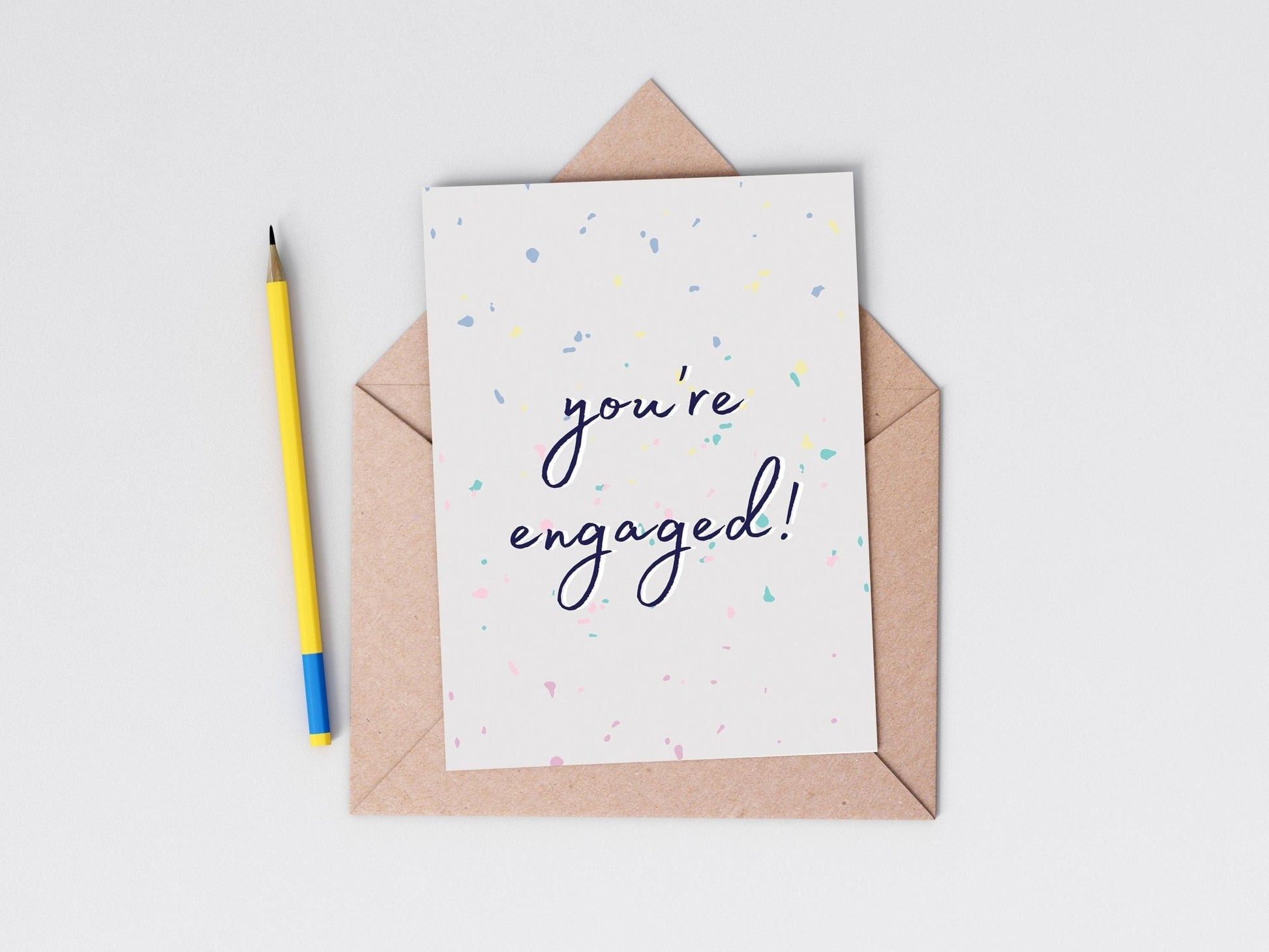 You're Engaged Card from the Wedding Card Collection by Greenwich Paper Studio