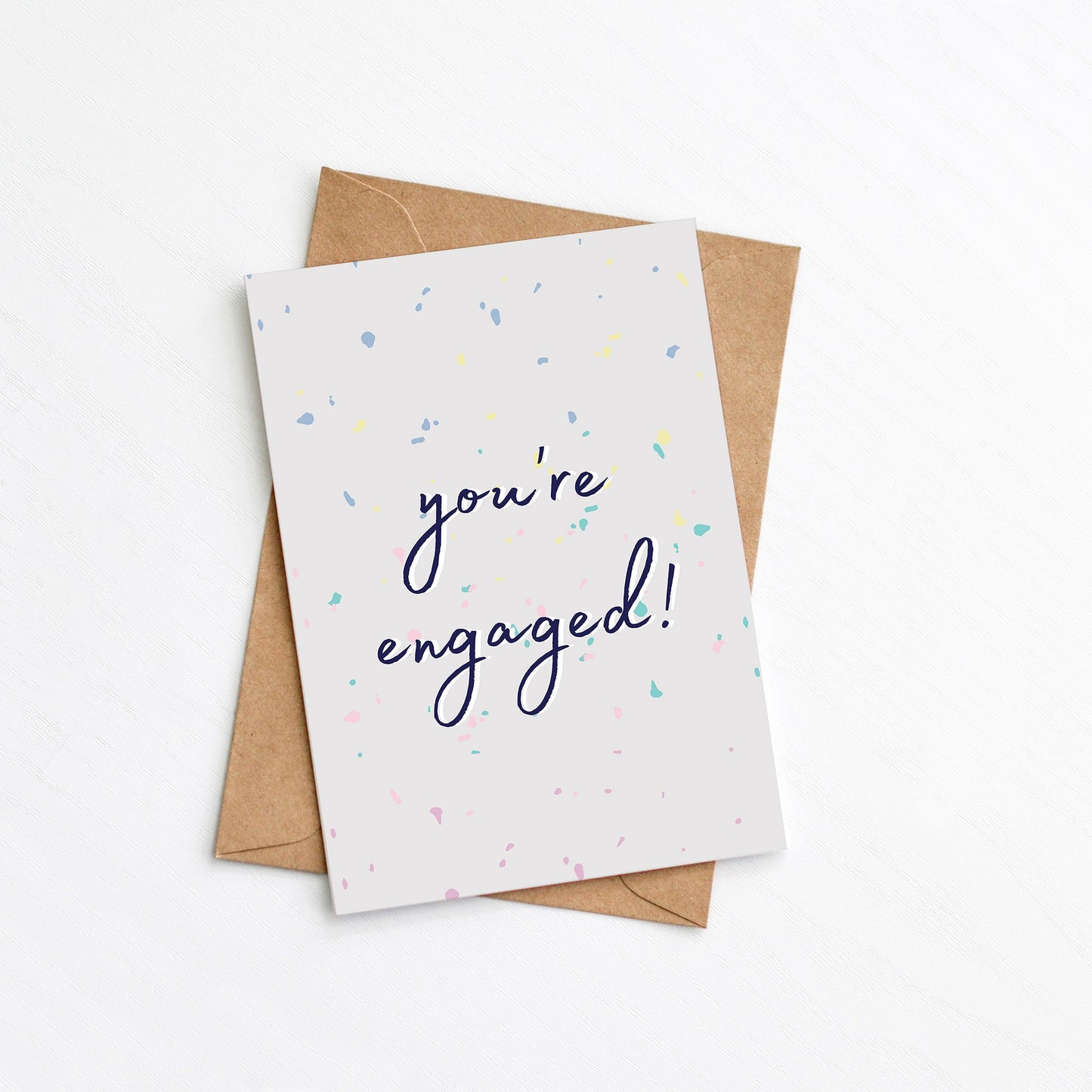 You're Engaged Card from the Wedding Card Collection by Greenwich Paper Studio